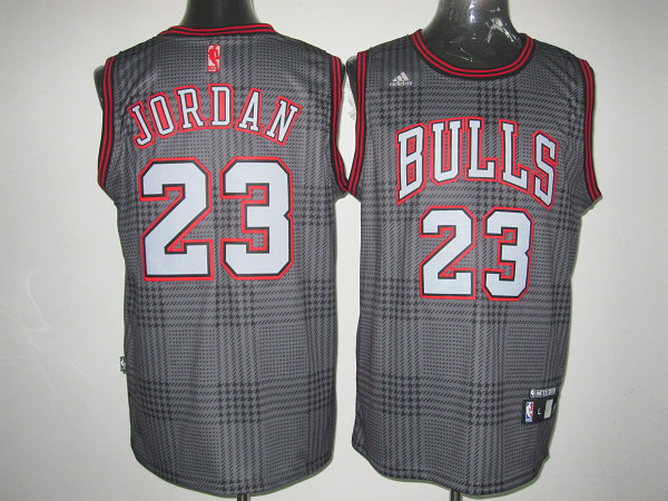  NBA Chicago Bulls 23 Michael Jordan Black Square Swingman Jersey